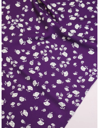 Tejido sarga viscosa Puff - Violeta