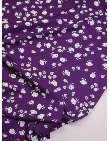 Tejido sarga viscosa Puff - Violeta