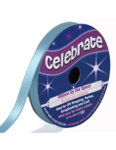 Cinta de satén Celebrate azul cielo - 6 mm x 6 metros