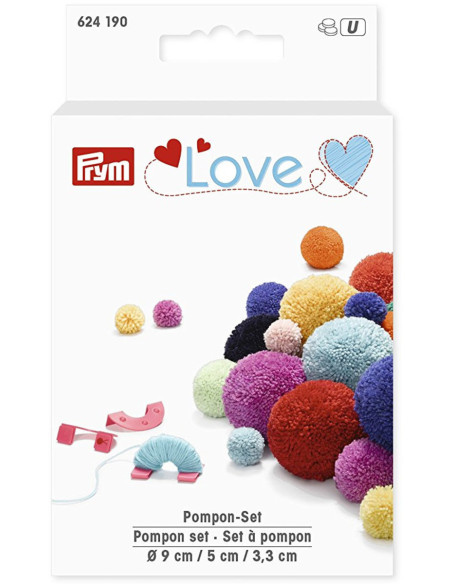 Juego de 3 dispositivos para hacer pompones Prym