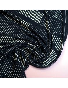 Tejido sarga viscosa Sticks - Negro