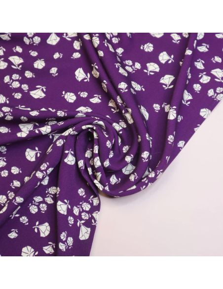 Tejido sarga viscosa Puff - Violeta
