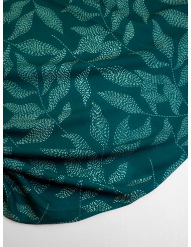 Tejido sarga viscosa Lulu - Verde pino