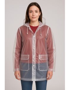 Tela de lona impermeable para chubasquero - Transparente 2