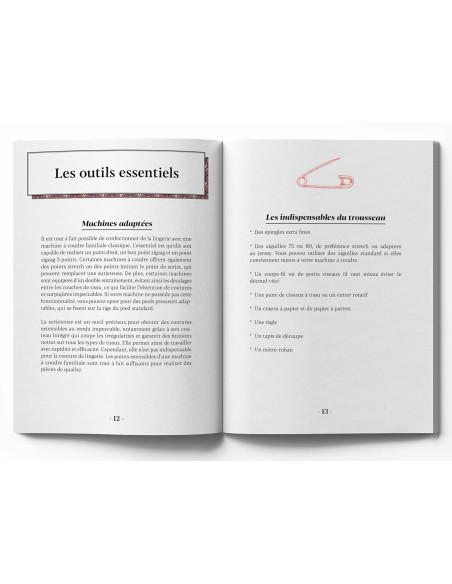 Libro pequeño manual de costura de lencería