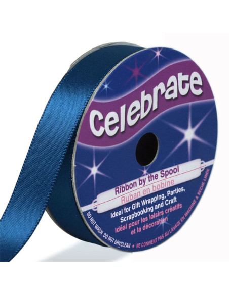 Cinta de satén Celebrate azul real - 13 mm x 6 metros