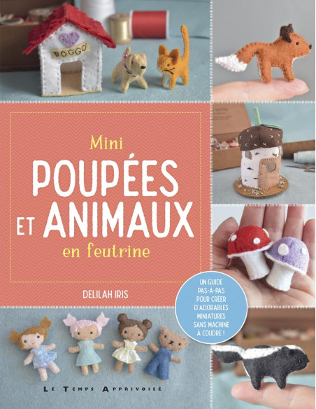 Libro de mini muñecas y animales de fieltro