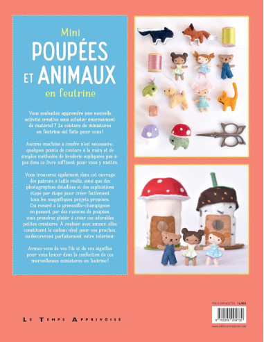 Libro de mini muñecas y animales de fieltro
