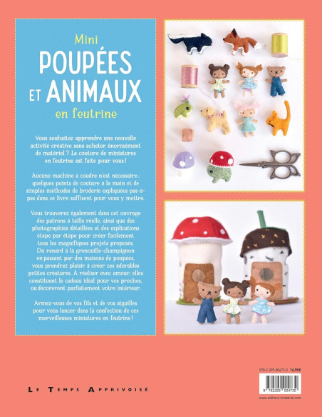 Libro de mini muñecas y animales de fieltro