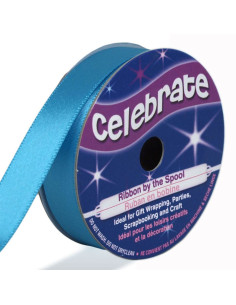 Cinta de satén Celebrate azul turquesa - 13 mm x 6 metros