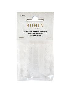 Botones de presión redondos para coser de plástico transparente 10 mm Bohin