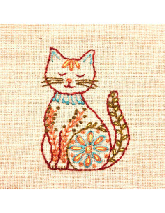 Hojas de transferencia de bordado hidrosolubles - Gatos folclóricos 2