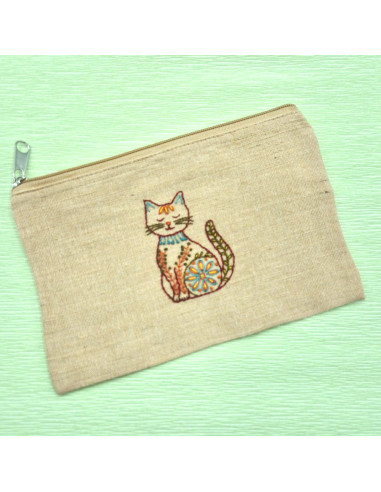 Hojas de transferencia de bordado hidrosolubles - Gatos folclóricos