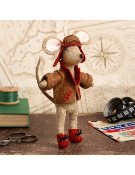 Mini kit de fieltro - Pequeño ratón folclórico