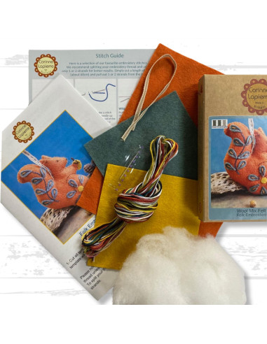 Mini kit de fieltro - Ardilla folclórica