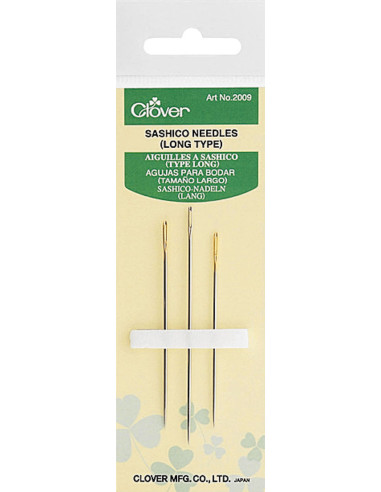 Agujas sashiko largas Clover