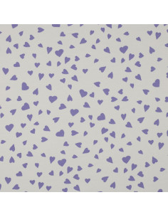 Tejido de sudadera afelpado con corazones - Blanco roto 2