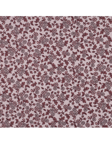 Tela de franela con flores - Rosa