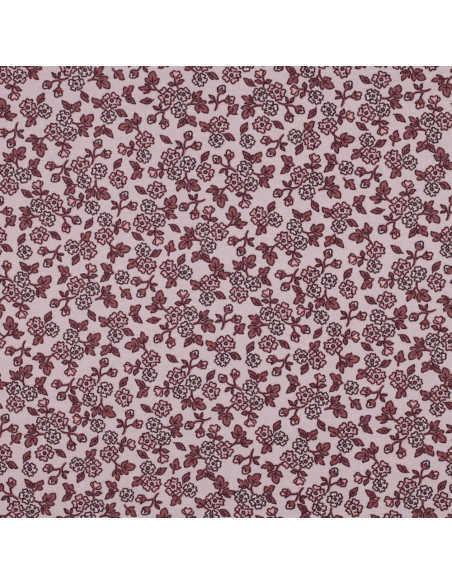 Tela de franela con flores - Rosa