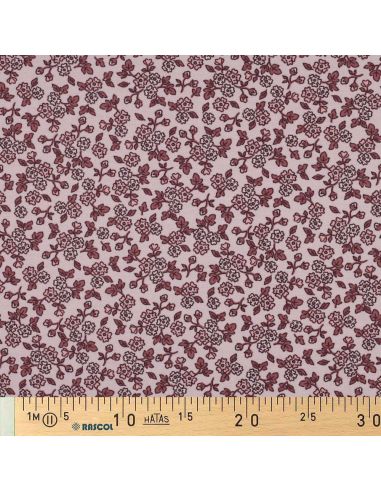 Tela de franela con flores - Rosa