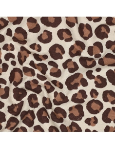Tejido sudadera Leopardo - Marrón 2