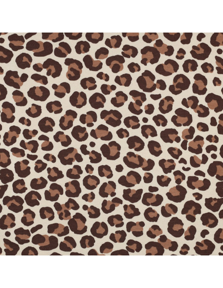Tejido sudadera Leopardo - Marrón