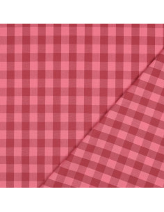 Tejido Vichy de cuadros grandes - Rojo y burdeos 2