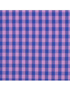 Tejido Vichy de cuadros grandes - Lavanda y azul 2