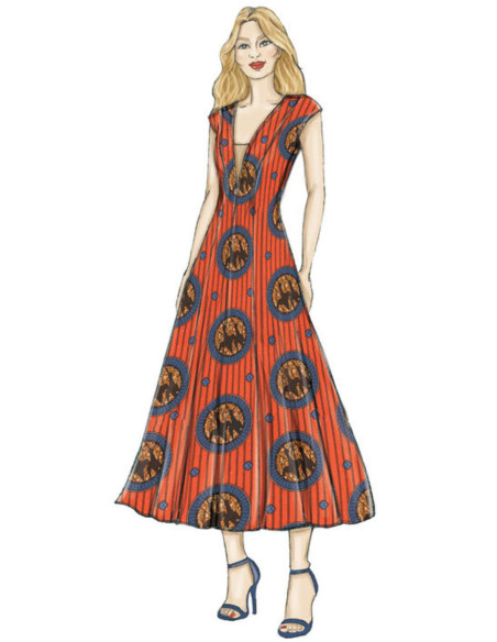 Patrón de vestido y falso peto - Vogue 9292