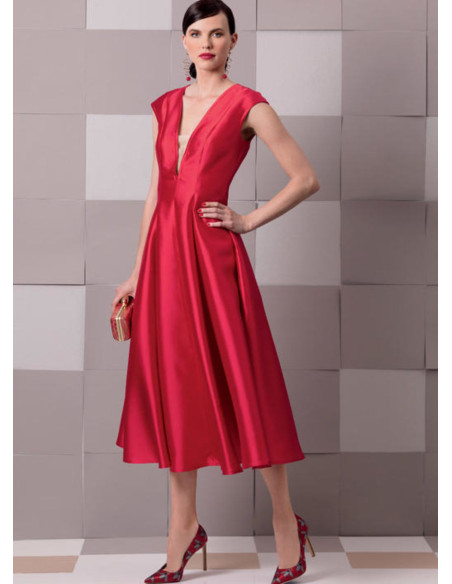 Patrón de vestido y falso peto - Vogue 9292