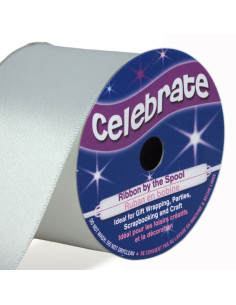 Cinta de satén Celebrate blanca - 38 mm x 4 metros