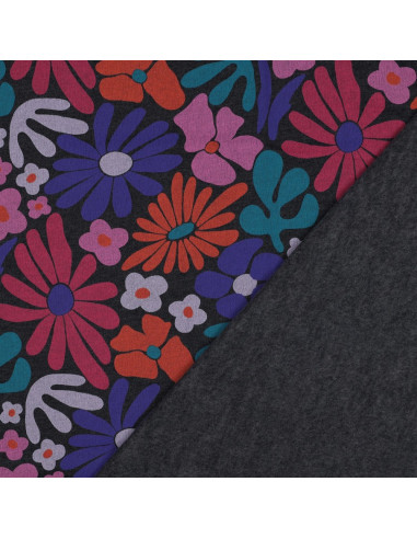 Tejido sudadera años setenta - Índigo