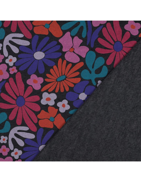 Tejido sudadera años setenta - Índigo