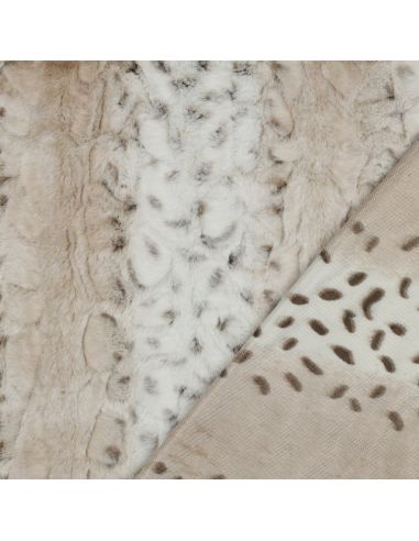Tejido de piel sintética animal - Leopardo de las nieves