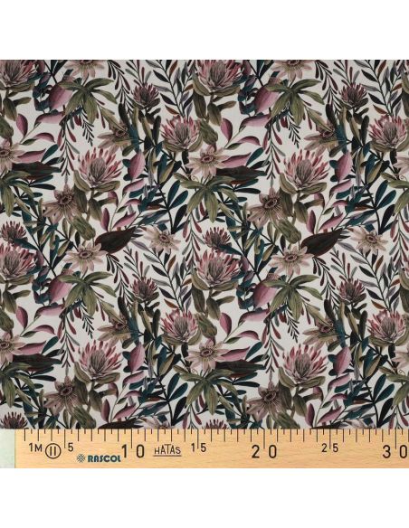 Lienzo de algodón - Flores vintage