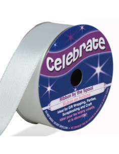 Cinta de satén Celebrate blanca - 20 mm x 5 metros