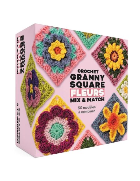 Caja de ganchillo Granny Square - Flores Mix & Match