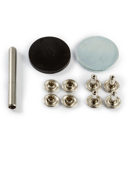 Juego de 8 remaches tubulares con herramienta de perforación de 6-9 mm