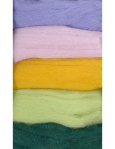 Paquete de 5 lanas cardadas para fieltrar DMC - Ramo 2
