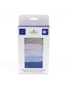 Paquete de 5 lanas cardadas para fieltrar DMC - Glaciar