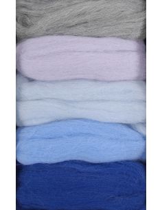 Paquete de 5 lanas cardadas para fieltrar DMC - Glaciar 2