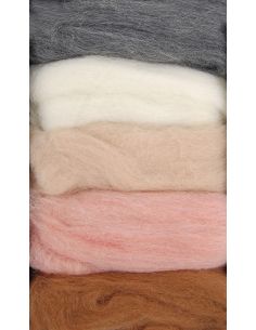 Paquete de 5 lanas cardadas para fieltrar DMC - Seashell 2