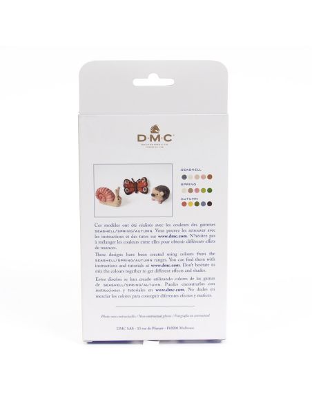 Paquete de 5 lanas cardadas para fieltrar DMC - Seashell