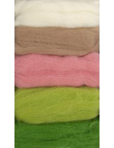 Paquete de 5 lanas cardadas para fieltrar DMC - Primavera 2