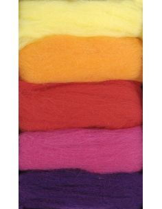 Pack de 5 lanas cardadas para fieltrar DMC - Vitamina 2