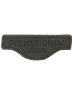 Etiqueta para coser cuero premium denim - Negro