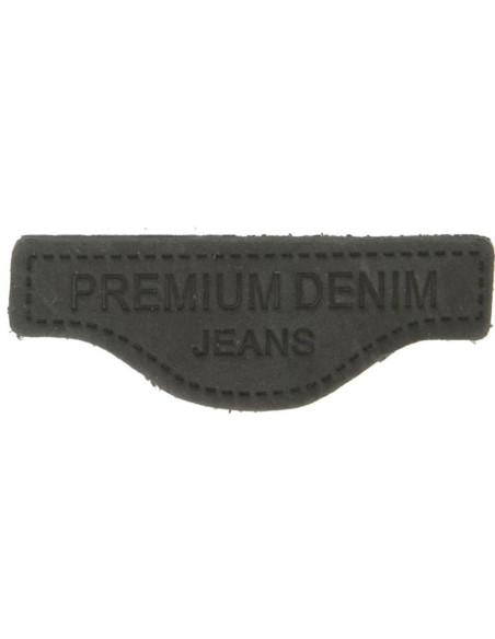 Etiqueta para coser cuero premium denim - Negro