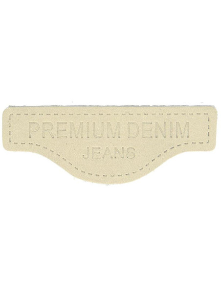 Etiqueta para coser cuero premium denim - Beige