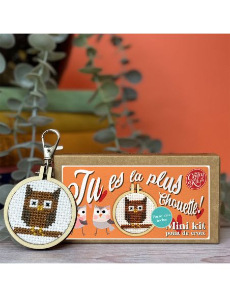 Mini kit de bordado en punto de cruz - ¡Eres la más genial!