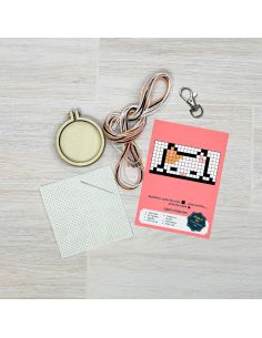 Mini kit de bordado punto de cruz - estamos locos el uno por el otro 2
